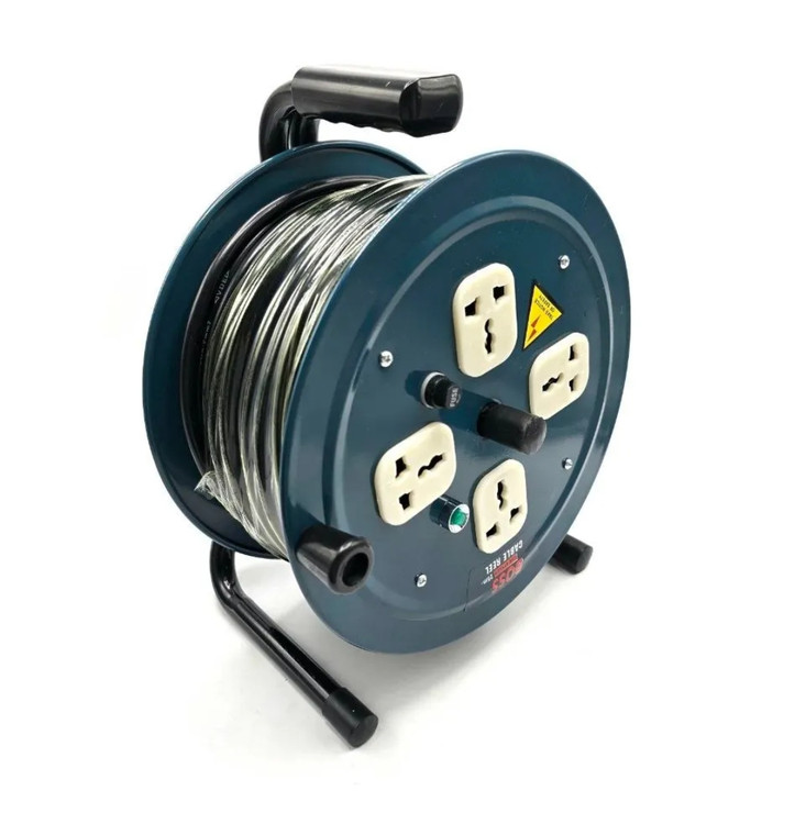 نمای جانبی قرقره کابل 25متری باس مدل cable25 سیم سیار Boss cable reel side view
