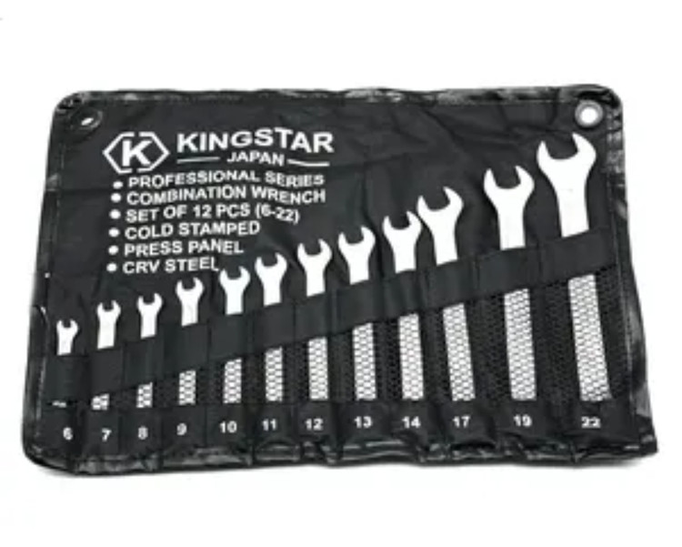 آچار یکسر رینگی کینگ استار ژاپن 12 عددی مدل 22-6 King Star wrench set