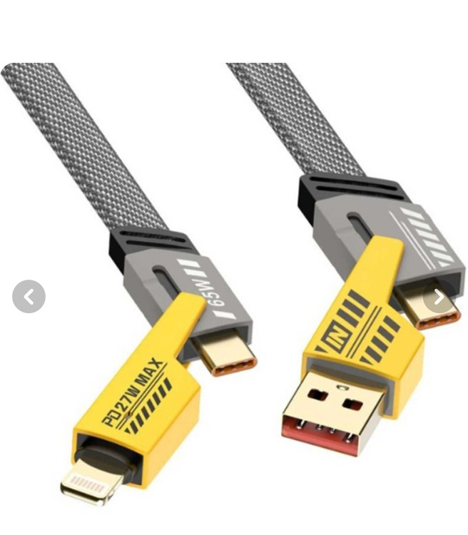 سریهای کابل 4 کاره شارژر چند منظوره 4 in 1 charging cable connectors