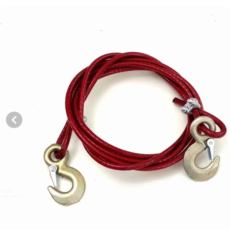 قلاب بکسل بند سیمی قلاب دار سیم بکسل روکش دار tow cable hook detail